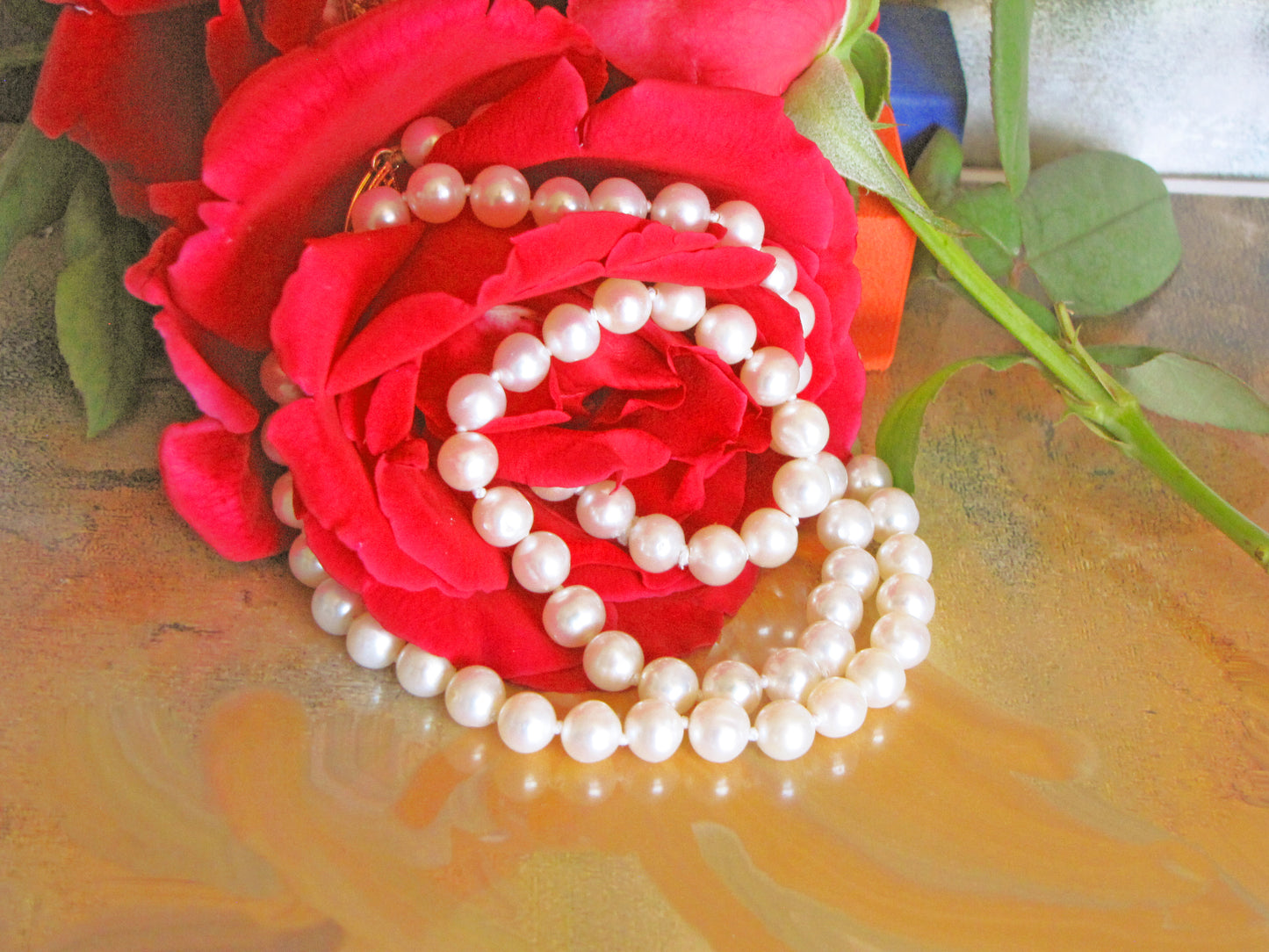 5mm White freshwater pearl necklace