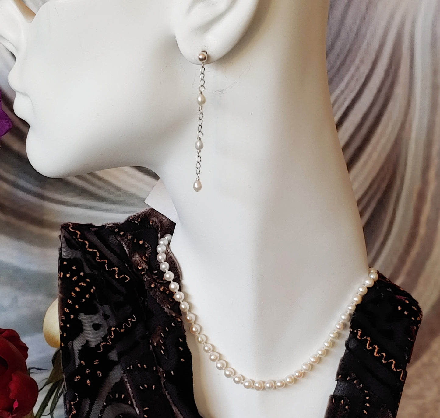 5mm White freshwater pearl necklace