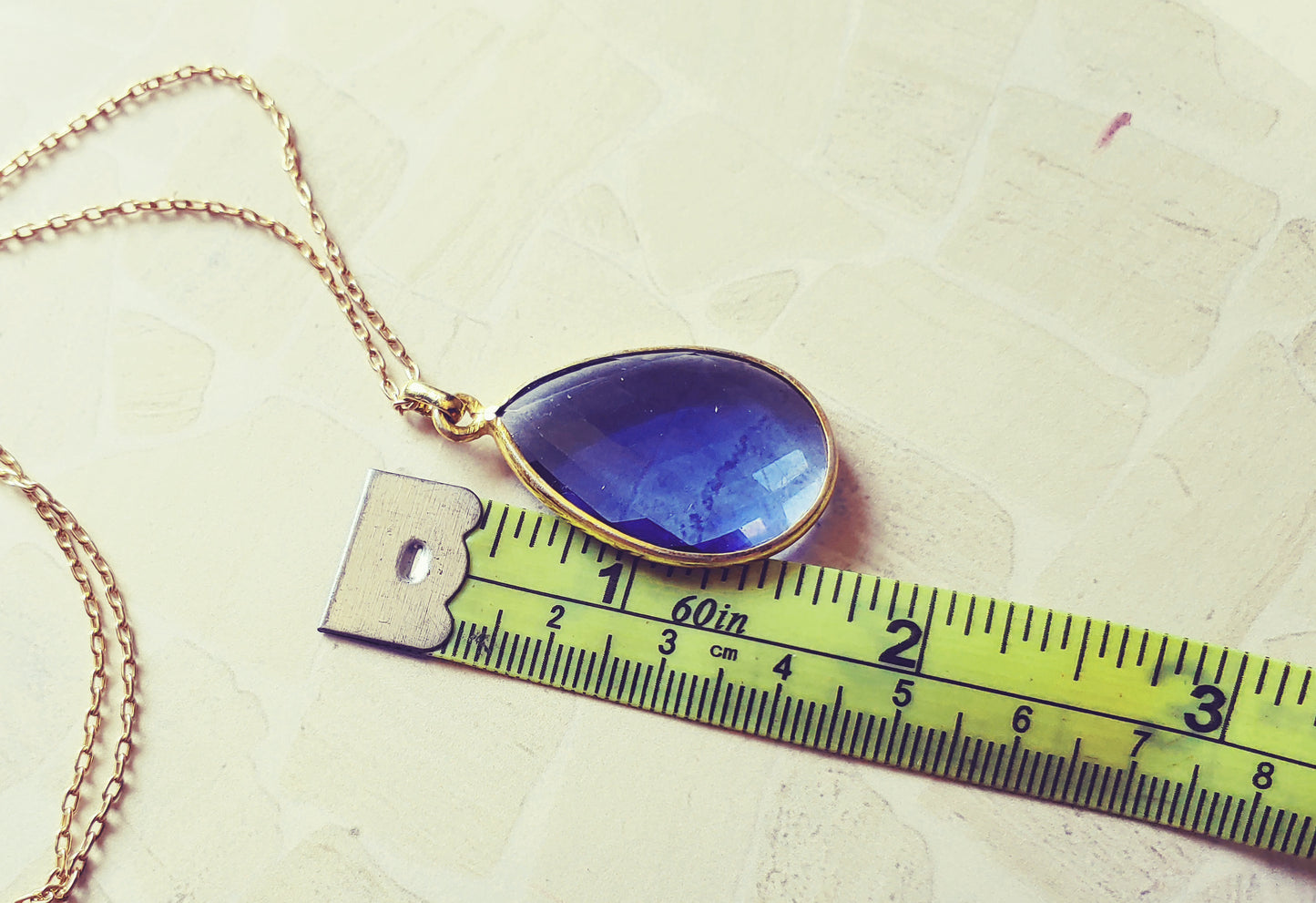 London Topaz pendant necklace