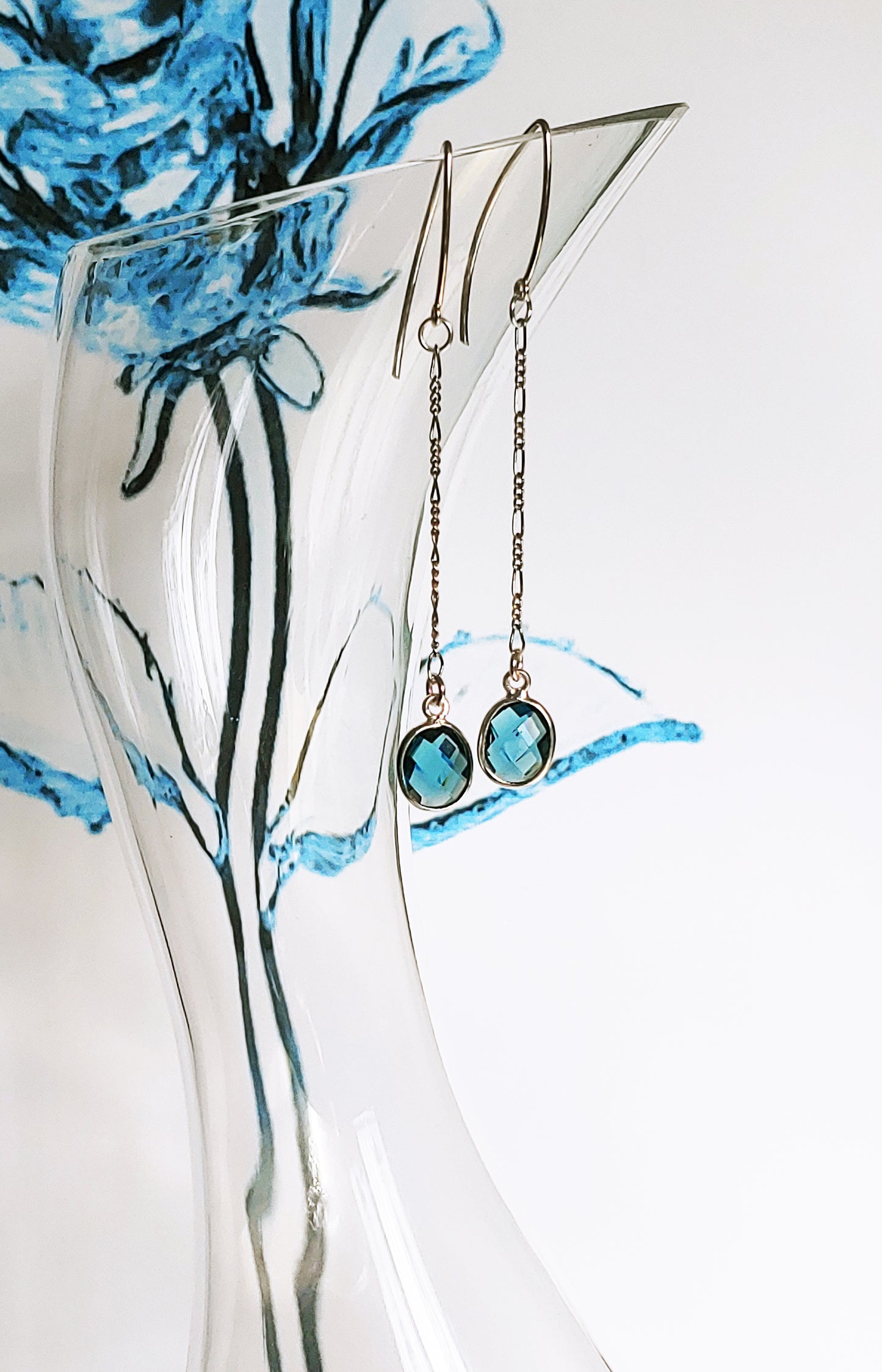 Swiss Topaz dangle earrings