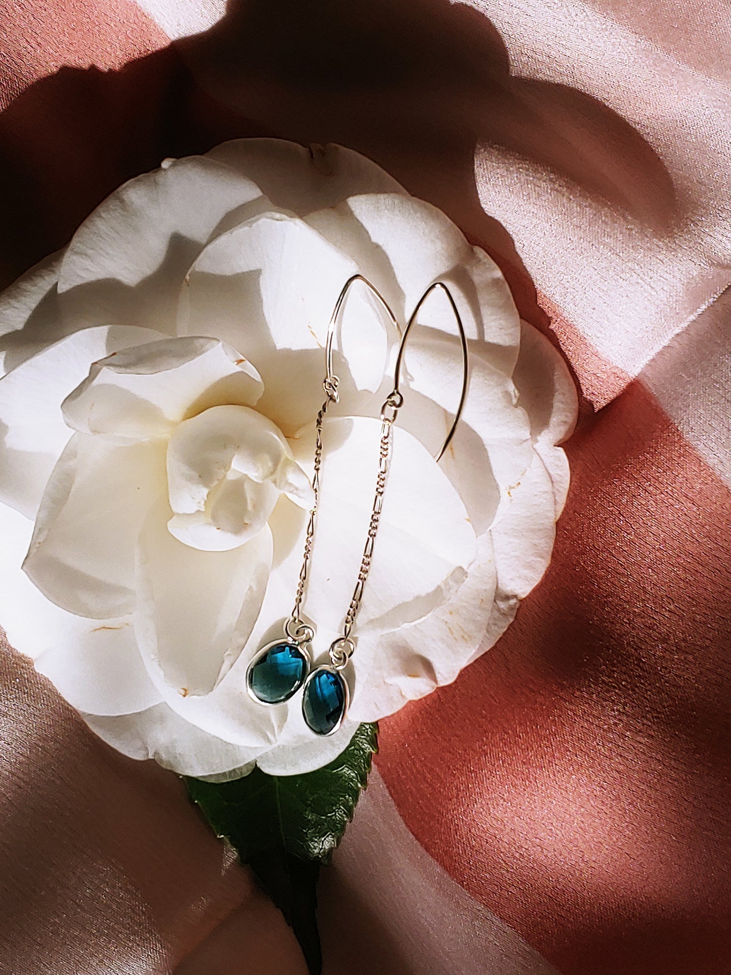 Swiss Topaz dangle earrings