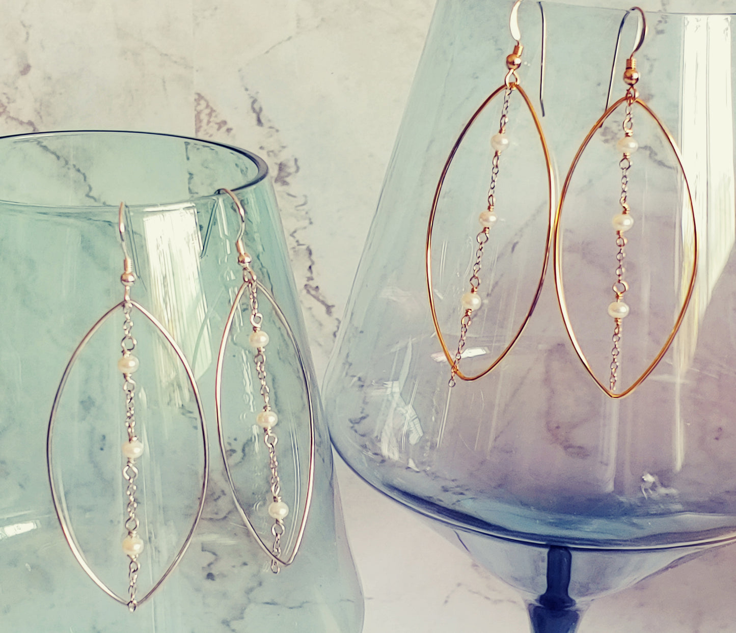Tin cup style hoop earrings