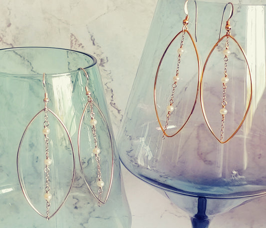 Tin cup style hoop earrings