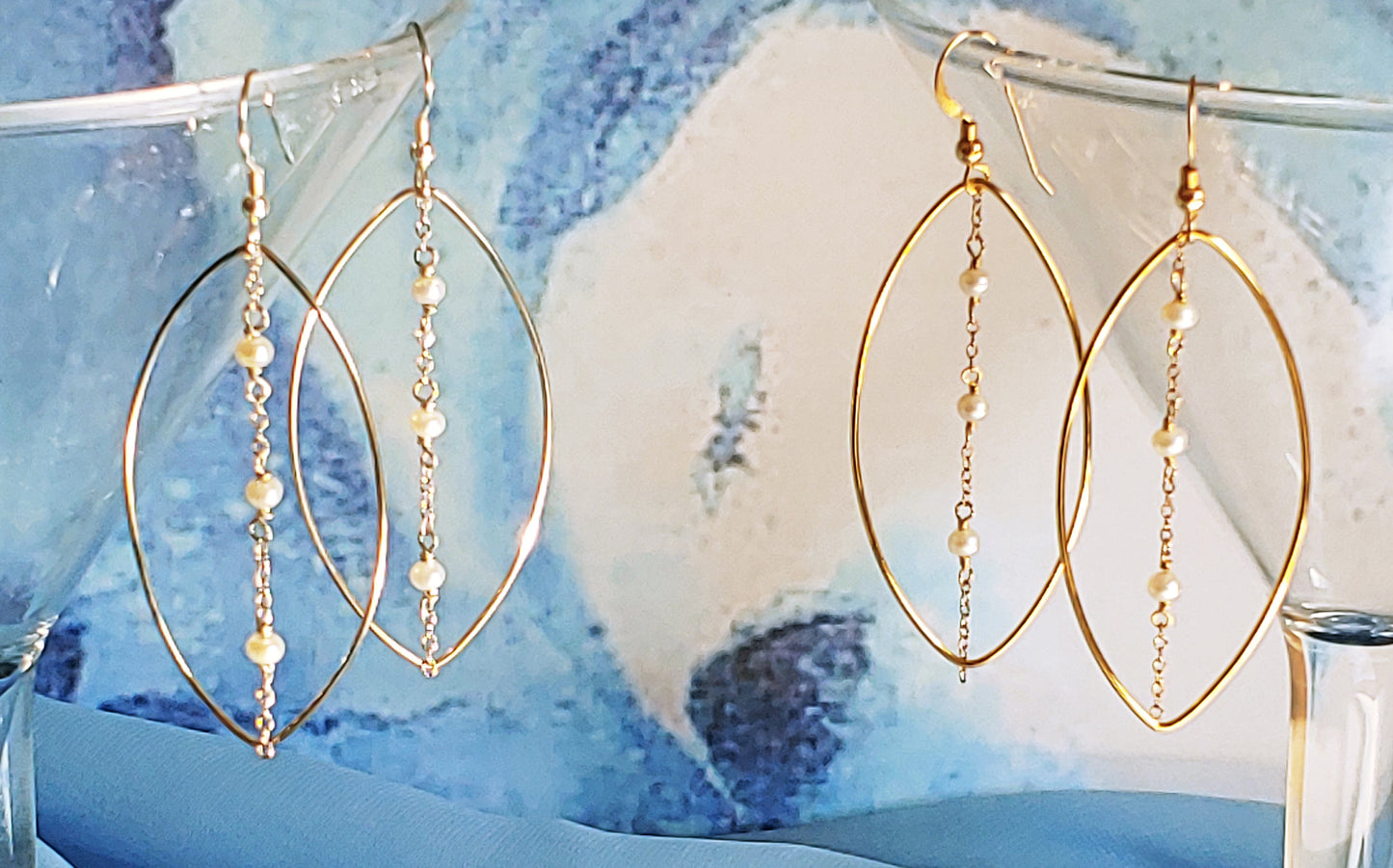 Tin cup style hoop earrings
