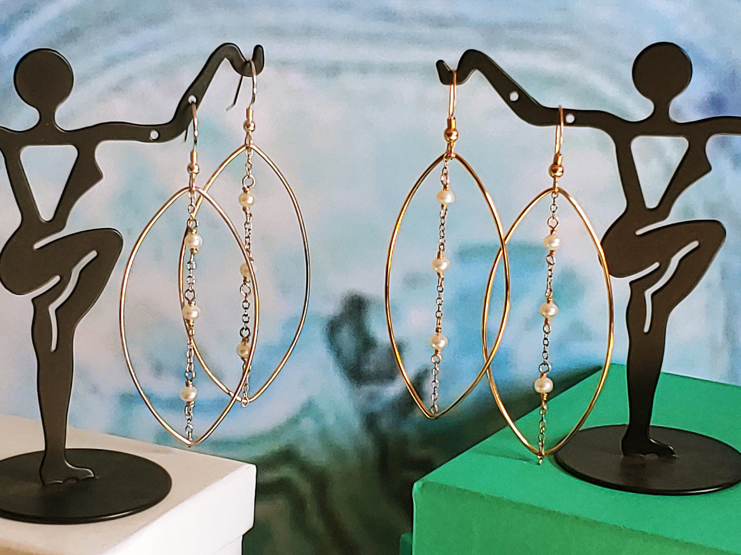 Tin cup style hoop earrings