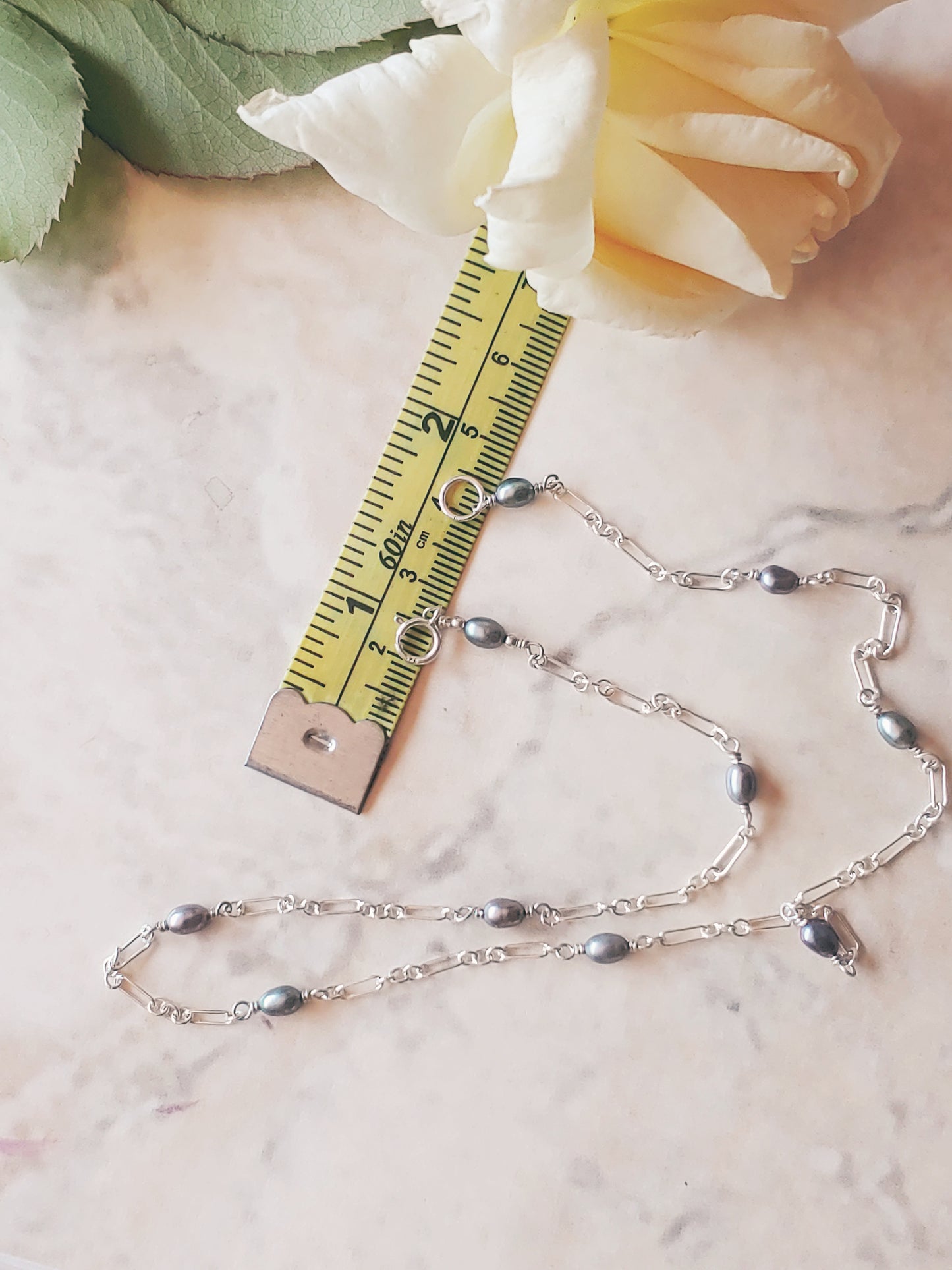 Finished off with a 6mm, sterling silver, spring clasp.