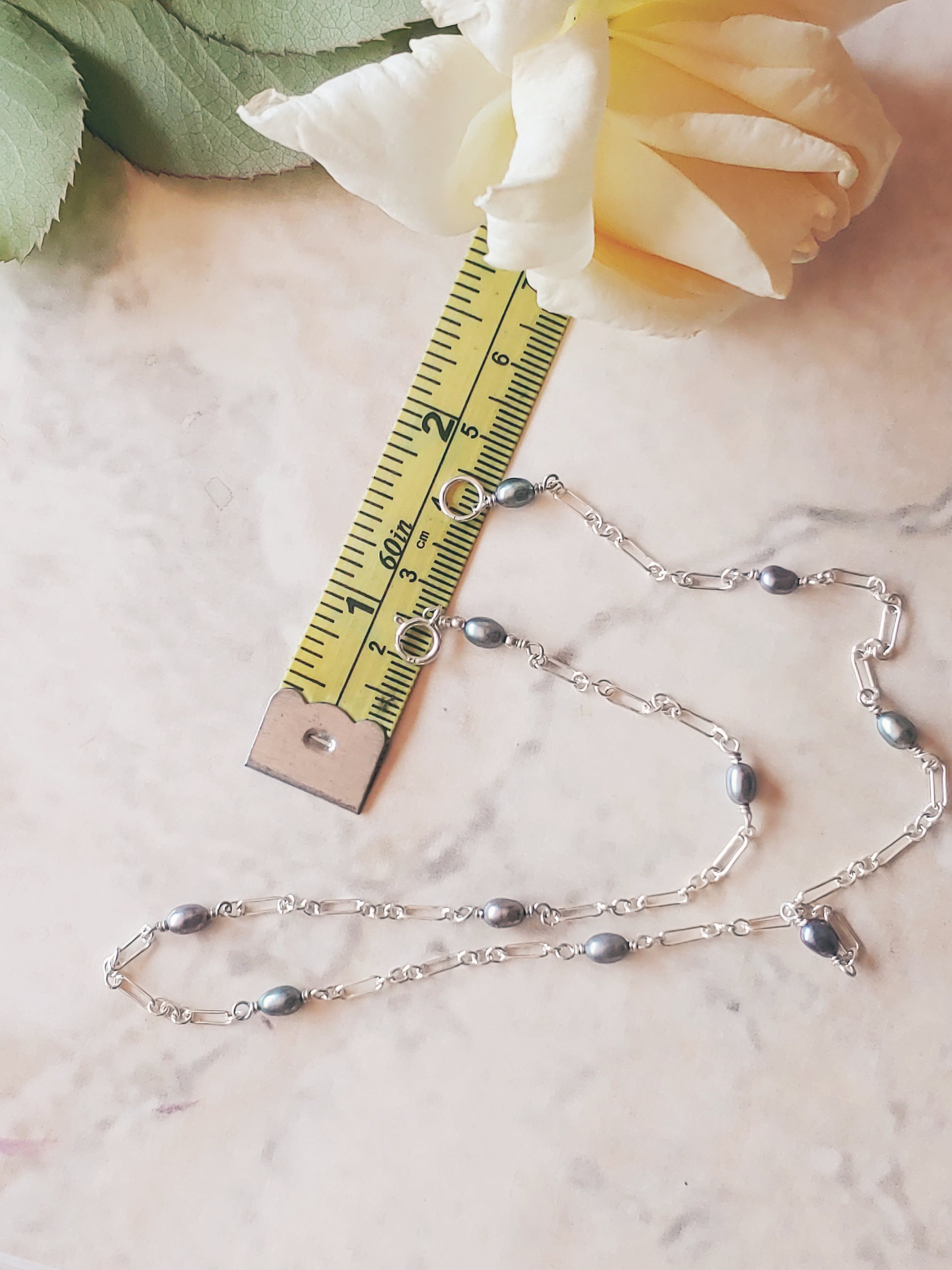 Finished off with a 6mm, sterling silver, spring clasp.