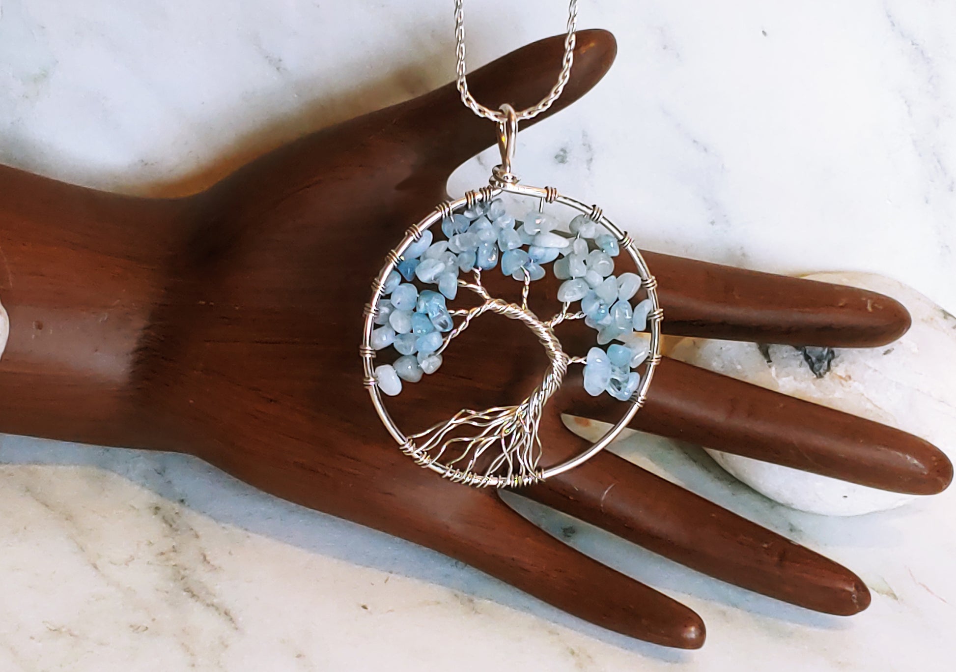 As the symbol of spring, one aquamarine representation is rebirth.