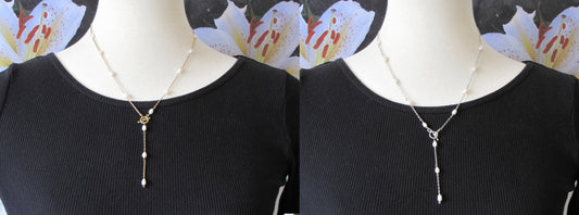 Y necklace with toggle closure