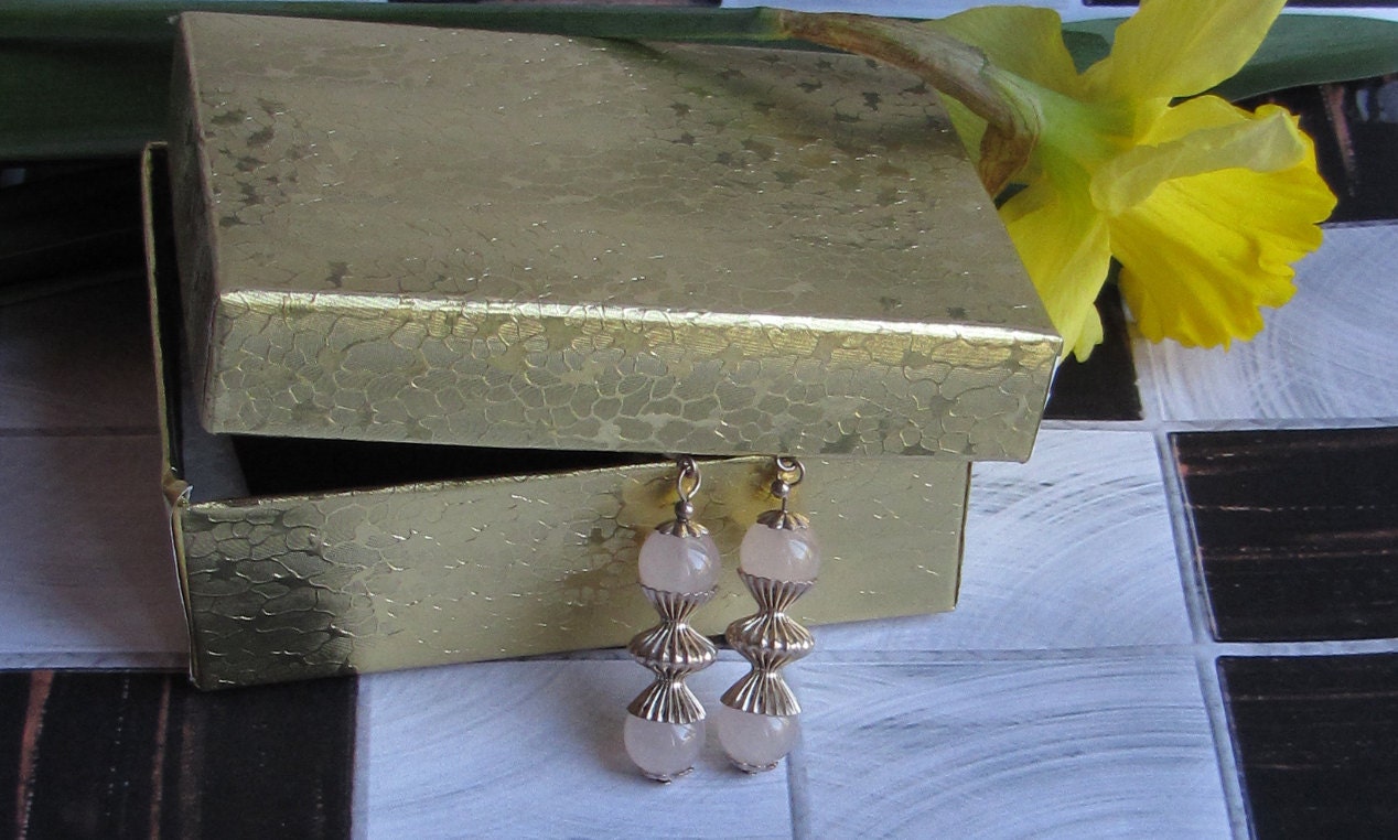 Rose quarts earrings