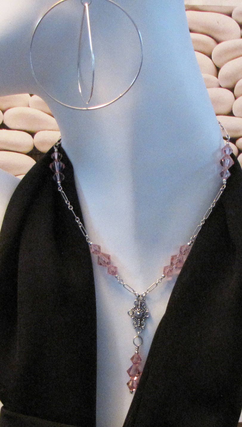 Cantaloupe Tin cup Y necklace