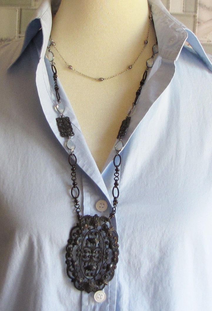 Marquis pendant necklace