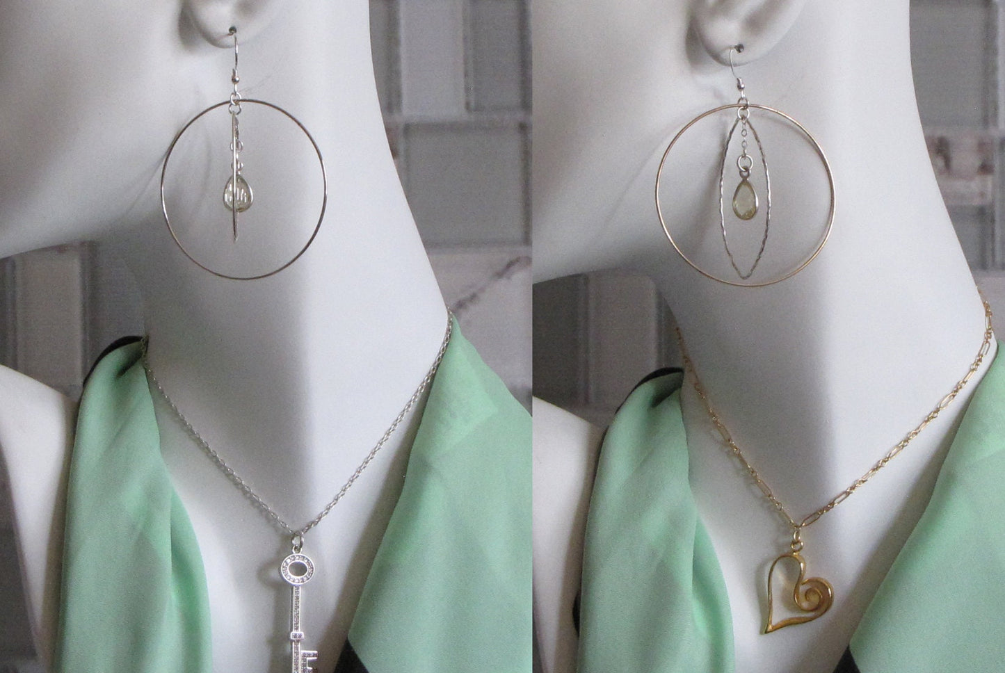 Art fashion fusion hoop earrings