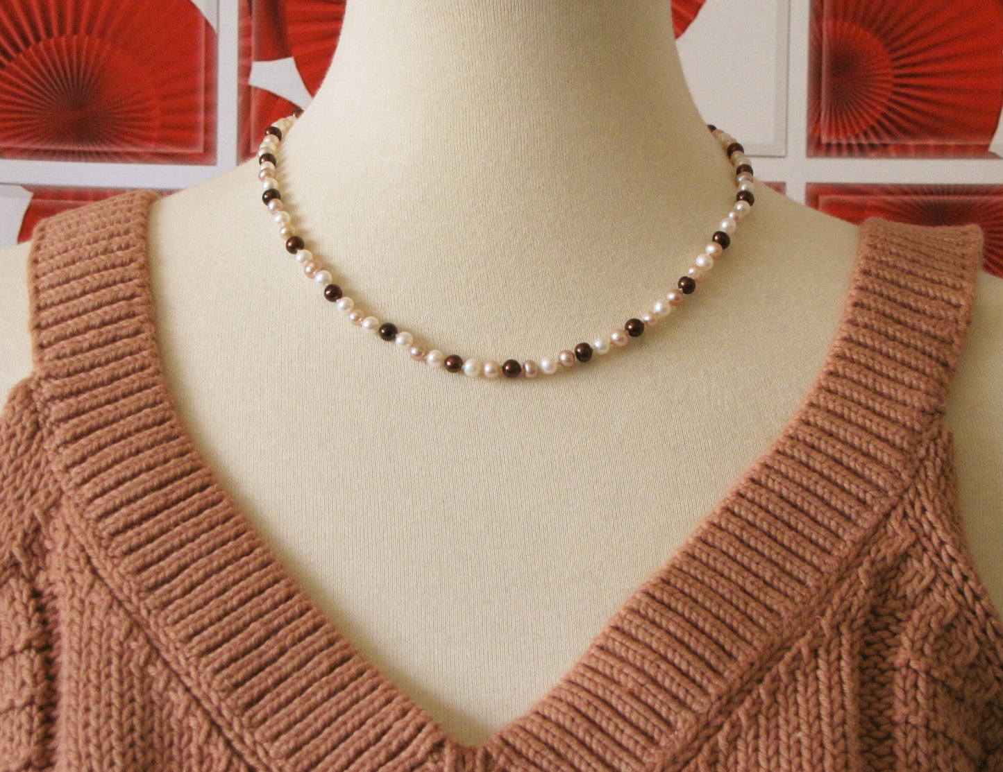 multi colored freshwater pearl necklace