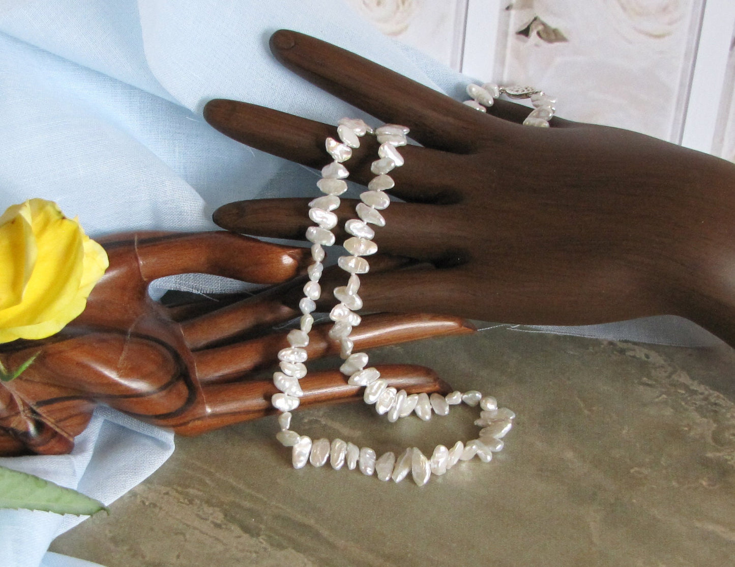 Small Keshi pearl necklace