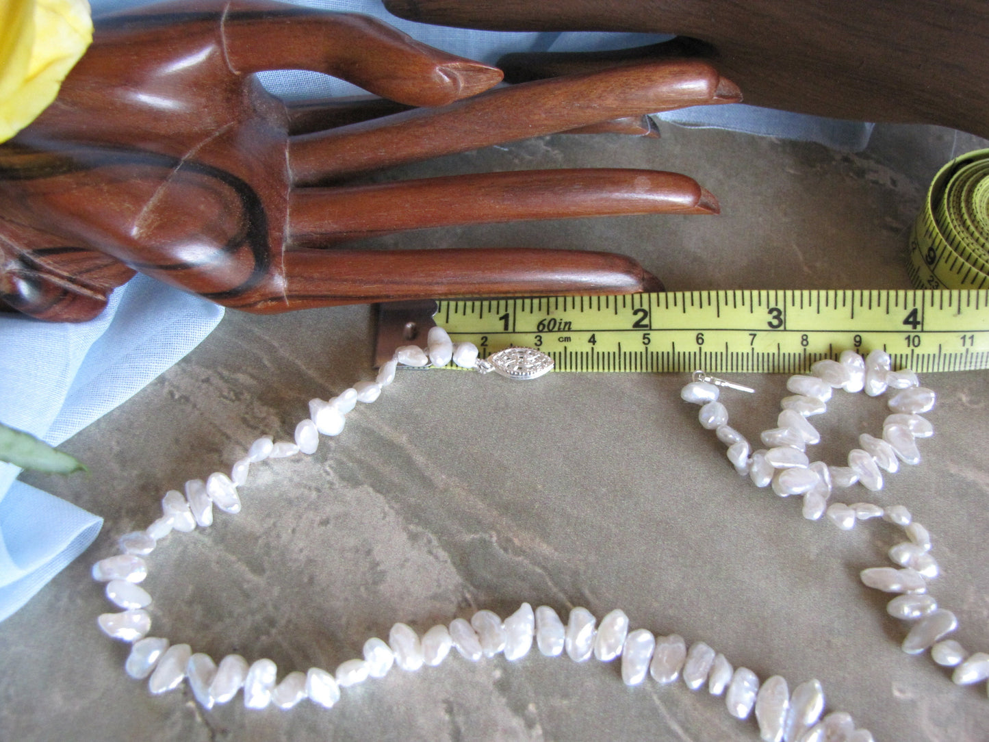 Small Keshi pearl necklace