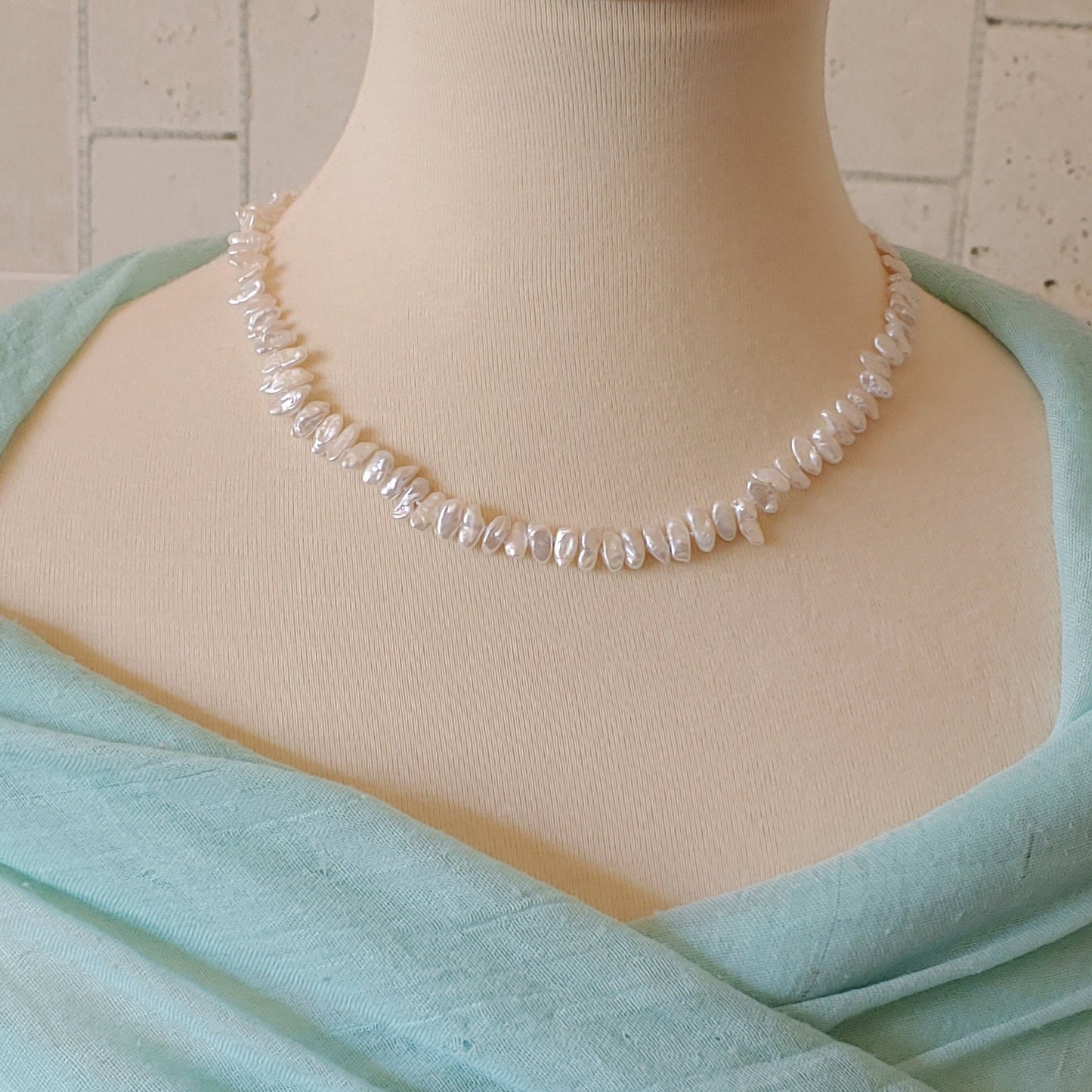 Small Keshi pearl necklace
