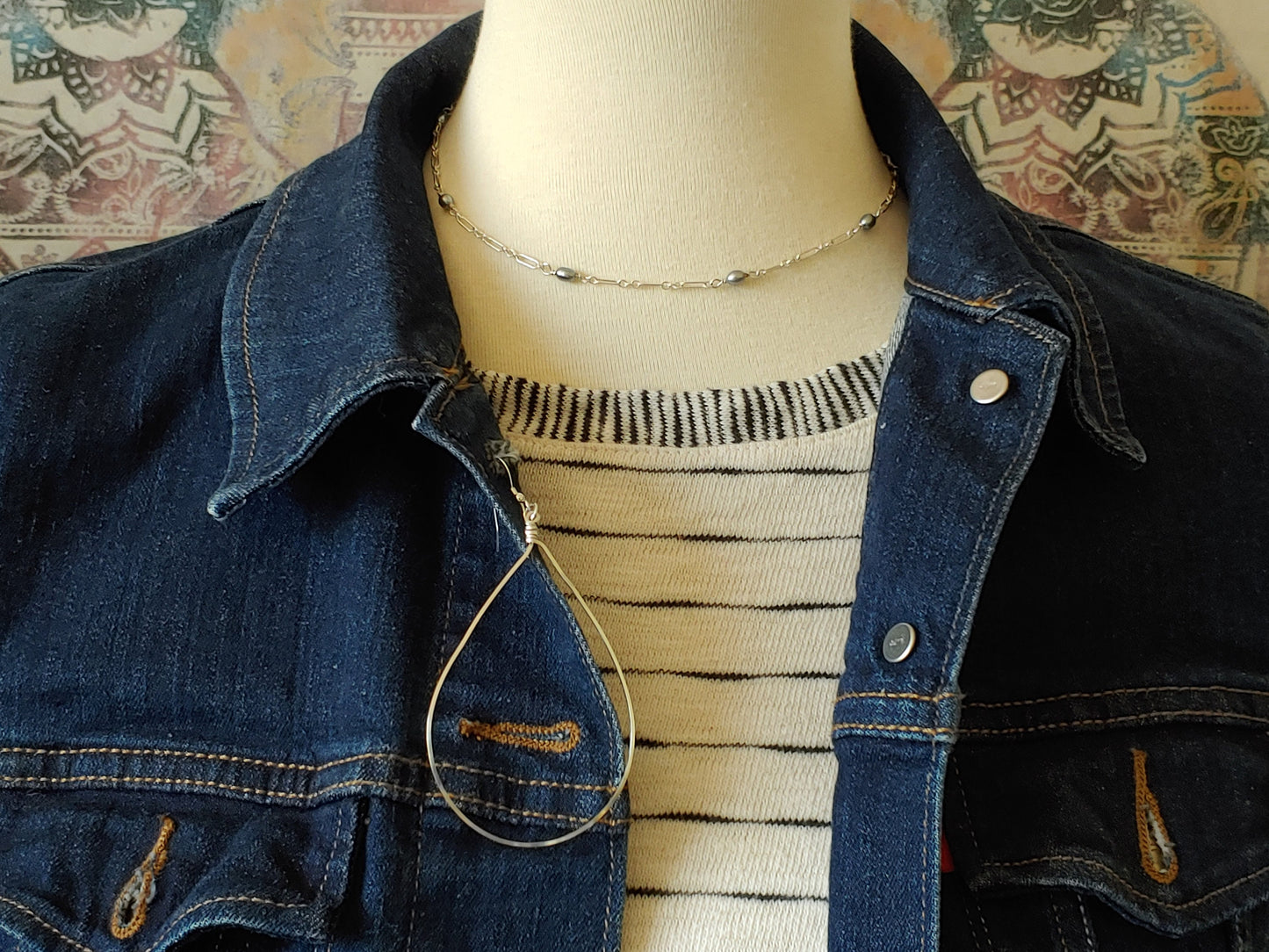 Great with our handmade, no slip hoops. https://sgvjewelrydesigns.com/products/zero-slip-teardrop-hoop-24040