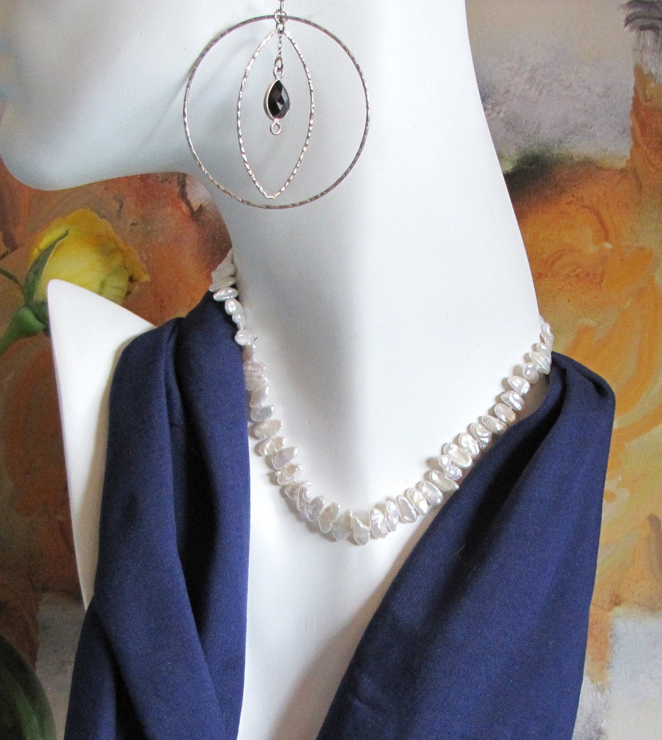 Small Keshi pearl necklace