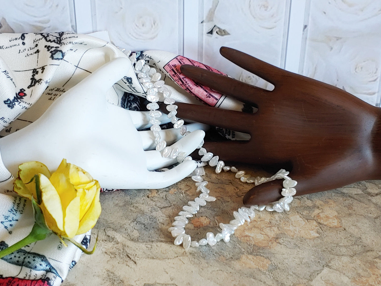 Small Keshi pearl necklace