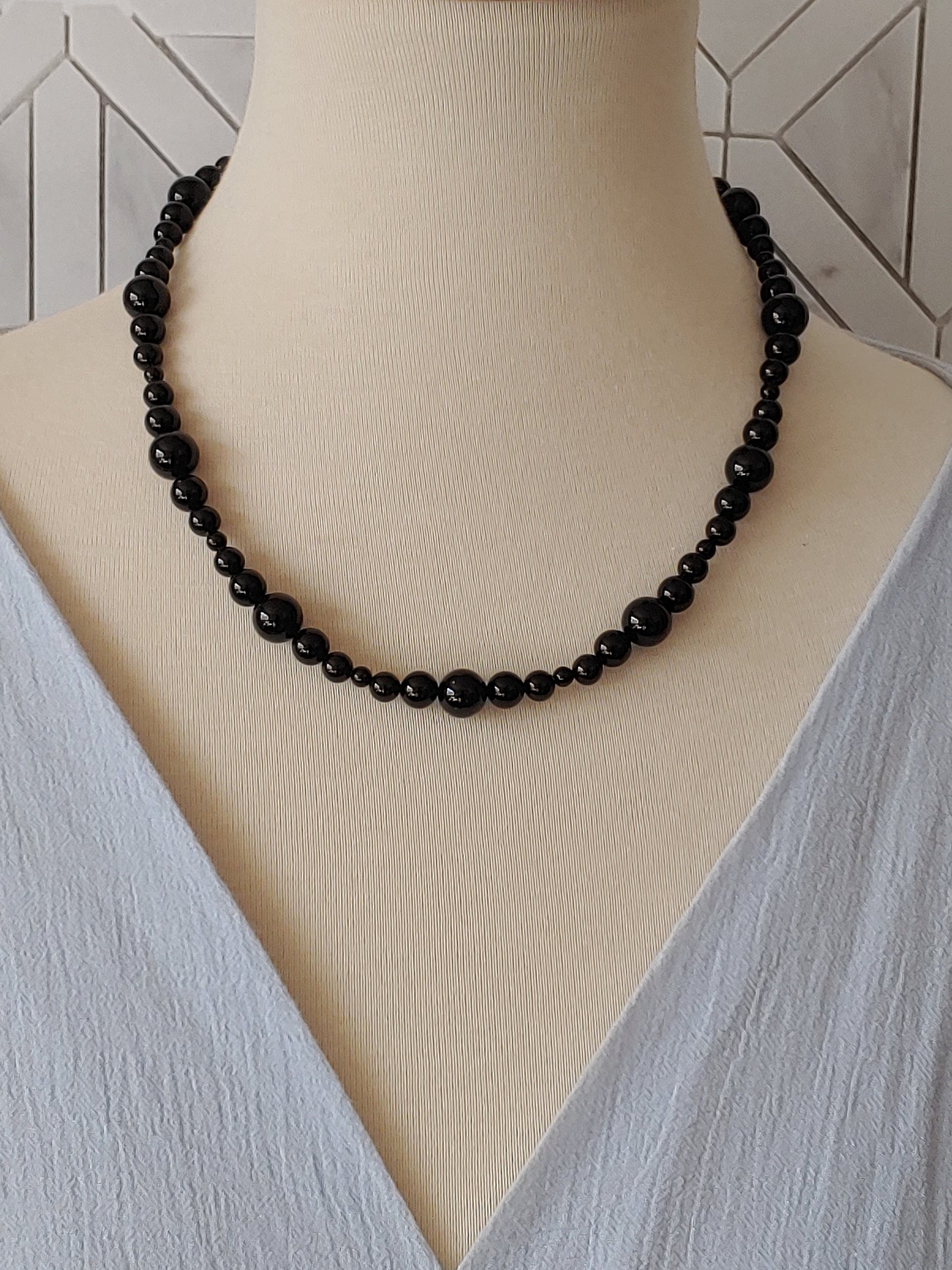 Black Onyx Statement necklace