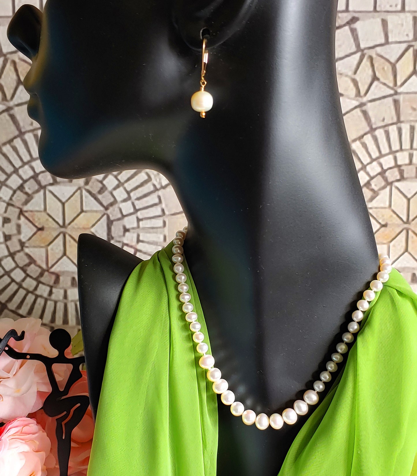 4-6mm Graduated Potato pearl necklace
