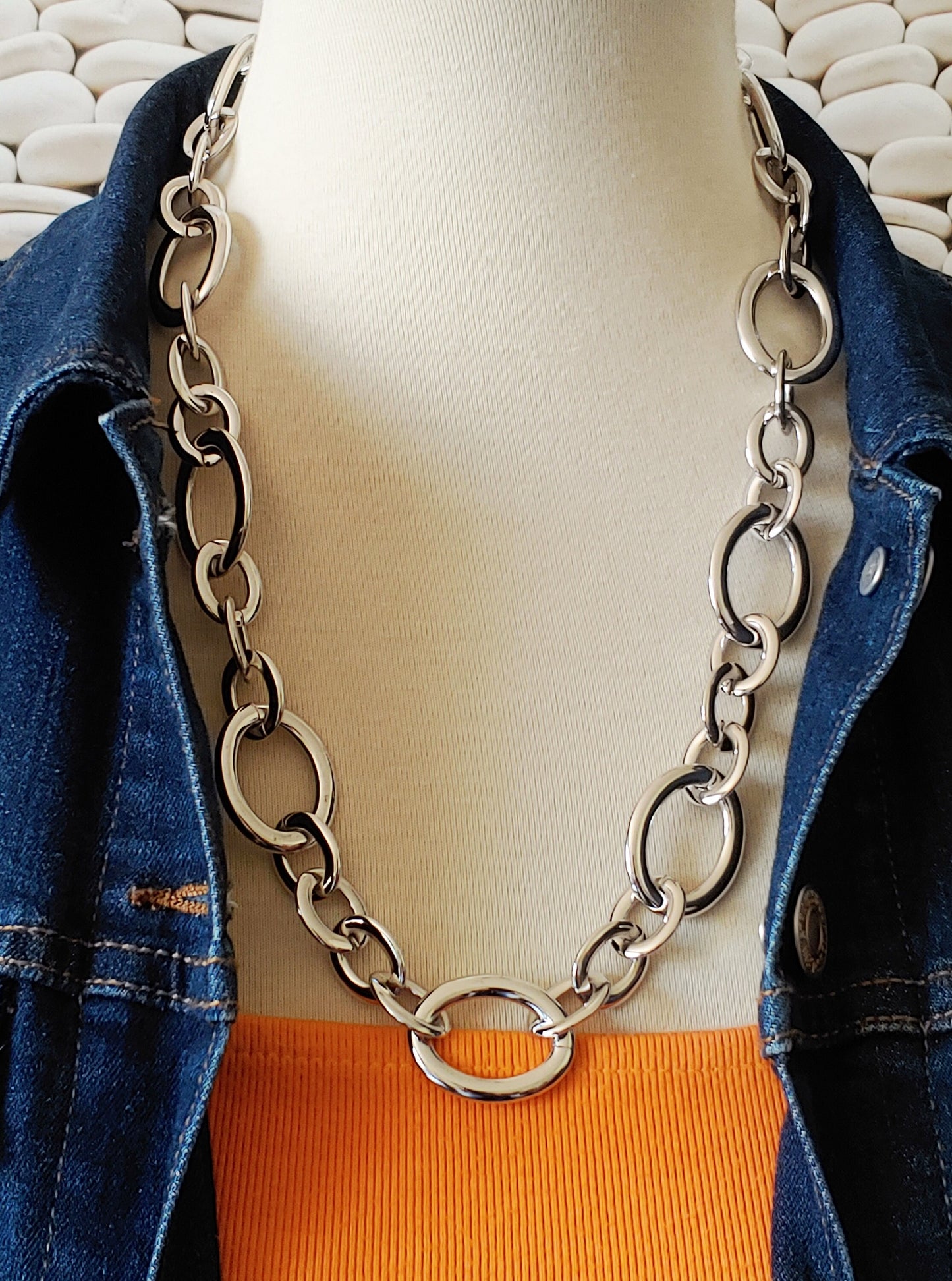 Bastille statement chain necklace