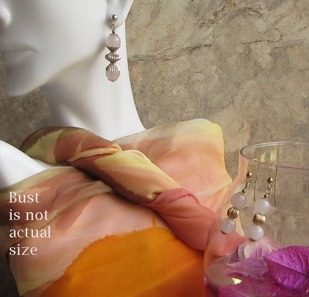 Rose quarts earrings