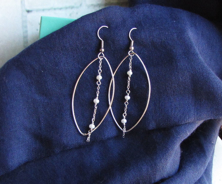 Tin cup style hoop earrings