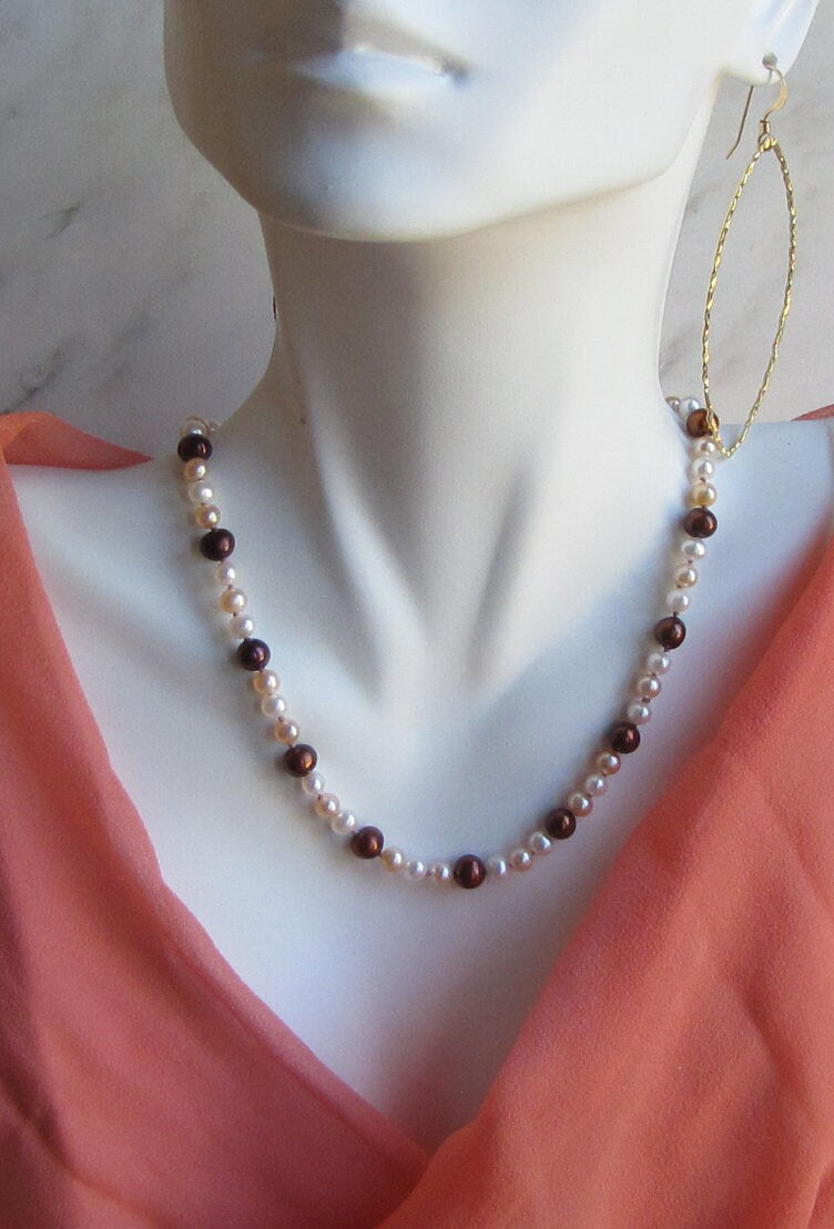 multi colored freshwater pearl necklace